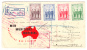 Australia Registered First Day Cover Sydney NSW To Saint Johns NL 1940 Returned To Sender - Covers & Documents