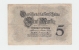 Germany 5 Mark 1914 ""F"" Crispy Banknote P 47b 47 B - 5 Mark