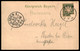 ALTE LITHO POSTKARTE GRUSS AUS GEMUENDEN 1898 BAHNHOF RATHHAUS WAPPEN TOTAL Station Gare Blason Ansichtskarte Postcard - Gemünden