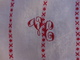 1 Nappe Ancienne Damassée 130x121cm  Monogramme Rouge VC - Other & Unclassified