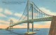 USA – United States – Delaware Memorial Bridge Connecting Delaware With New Jersey, 1953 Used Linen Postcard [P4764] - Andere & Zonder Classificatie