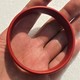 CINA (China): Vintage Chinese Red Cinnabar Lacquer Bracelet Bangle - Oriental Art