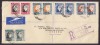 South Africa Airmail Par Avion Label JOHANNESBURG Registered 1937 Cover W. Complete Set Coronation Issue Pairs To Sweden - Brieven En Documenten
