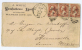 USA  1885 Cover From Kansas City To Mexico (Hermosillo), Strip Of 2 + 1 Separate Stamp  Of 2 Cent Brown - Storia Postale