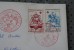 LETTRE LA POSTE ET LA CROIX ROUGE RED CROSS CACHET COMMEMORATIF ROUGE XIII EXPOSITION MARSEILLE 3&amp;4-12-1963 COTE 8 E - Red Cross