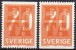 Suède 1967 - Yvert N° 557, 557a, 557b ** - Neufs