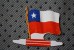 CHILI CHILE DRAPEAU FLAG BANDIERA &#931;&#919;&#924;&#913;&I Ota;&#913; FLAGGA-TOLE PLIABLE-PUB L´ALSACIENNE BISCUIT REP - Andere & Zonder Classificatie