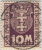 SI53D Europa Polonia DANZIG  Freie Stadt  Citta Libera  10 M. 1921 Violetto Usato Lusso - Postage Due