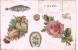 18214- 1er Avril Poisson Peche - Relief Collage Fleur - éd Robert -Marseille -rose - 1er Avril - Poisson D'avril