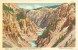 USA – United States – Yellowstone Canyon From Brink Of Falls, 1929 Unused Linen Postcard [P6061] - USA National Parks