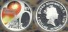 TUVALU $1 UNIFICATION OF GERMANY 20 YEARS COLOURED FRONT QEII BACK 2010 SILVER PROOF READ DESCRIPTION CAREFULLY !!! - Tuvalu