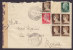 Italy Via Aerea Airmail Mult Franked ASCOLI PICENO 1944 Cover Zensur To ROMA Censor Censura Label & Cds. (2 Scans) - Airmail