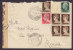 Italy Via Aerea Airmail Mult Franked ASCOLI PICENO 1944 Cover Zensur To ROMA Censor Censura Label & Cds. (2 Scans) - Luftpost