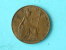 1918 - FARTHING / KM 808.1 ( Uncleaned Coin / For Grade, Please See Photo ) !! - B. 1 Farthing