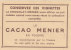 CHROMO  Image Chocolat MENIER  BUDAPEST  Palais Du Parlement    N° 308 - Menier