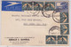 AFRIQUE Du SUD - 1947 - ENVELOPPE COMMERCIALE Par AVION De JOHANNESBURG Pour NEW YORK (USA) - Cartas