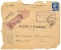 REF LBR32 - FRANCE VALEURS A RECOUVRER - AFFR.T SEMEUSE CAMEE 25c AVEC SON CONTENU - 1859-1959 Covers & Documents