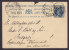 British India UPU Postal Stationery Ganzsache ONE ANNA Victoria Overprinted CALCUTTA 1899 To Denmark SEA POST OFFICE - 1882-1901 Empire