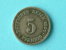 1901 J - 5 PFENNIG / KM 11 ( Uncleaned / For Grade , Please See Photo ) ! - 5 Pfennig