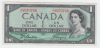 Canada 1 Dollar 1954 QEII VF P 74a 74 A - Canada