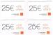 FRANCIA (FRANCE) - ORANGE  (GSM RECHARGE) - LOT OF 4 DIFFERENT    - USED°  -  RIF. 5465 - Per Cellulari (ricariche)