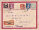 TCHECOSLOVAQUIE - 1921 - RARE ENVELOPPE RECOMMANDEE HONGROISE (MIXTE) De SLEZSKA OSTRAVA Pour NAPOLI (ITALY) - Covers