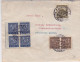 TCHECOSLOVAQUIE - 1938 - BLOC De 4 / ENVELOPPE De LIBEREC Pour BERLIN - Storia Postale