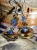 Boucles D'oreilles Marron Bleu Verre Filé Au Chalumeau Perles Cristal  Hauteur Totale Environ 45mm - Oorringen