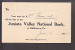 Postal Card - McKinley - 1912 - Juniata Valley National Bank Of Mifflintown, PA - 1901-20