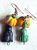 Boucles D'oreilles Citrouilles De Chez Jacquelina-G Chat Noir Et Grenouille En Verre  Hauteur Totale Environ 54mm - Aretes