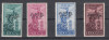 Trieste Zona A - Serie Campidoglio, 4 Valori, ** MNH Sass. A13-A16 Siglati - Poste Aérienne