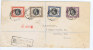 South West Africa: Registered Cover From Windhoek->Madison, Wis. USA, 1935 M 168-171 SG 88/91, Slightly Coloured Roun - South West Africa (1923-1990)