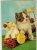 Carte Postale Musicale,Chat ,Jouet,Fleurs ,Chevaux De Bois - Cats