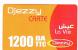 ALGERIA - DJEZZY (RECHARGE GSM)  -  LA VIE 1200  - USED   RIF. 241 - Algérie