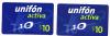 ARGENTINA  -  TELEFONICA  (RECHARGE GSM)  - UNIFON ACTIVA : LOT OF 2 DIFFERENT     - USED  -  RIF.273 - Argentine