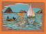 LA PROVENCE Sur Liège - Barques - Création Olbidecor à Hyeres Dessin Gaud - Other & Unclassified