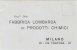 MILANO  -  " Fabbrica Lombarda Prodotti Chimici "  - Card  /  Cartolina Pubblicitaria - Publicité