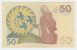 Sweden 50 Kronor 1974 ""F+"" Beautiful Banknote P 53b  53 B - Sweden