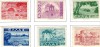 1942/44-Greece- "Landscapes"- Complete Set Mint Hinged On Album Fragments - Ungebraucht