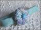 Bracelet Original Turquoise Tissu Liberty Coussin Citrouille  Un Travail à Quatre Mains. - Bracelets
