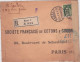 SUISSE - 1916 - ENVELOPPE RECOMMANDEE Avec CENSURE FRANCAISE De BASEL Pour PARIS - Covers & Documents