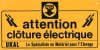 PLAQUE INFORMATIVE PUBLICITAIRE  PLASTIQUE  POUR CLOTURE ELECTRIQUE  Ukal ANNEES 1980 - Landwirtschaft