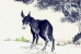 (NZ06-061  ) Painting Donkey Dos D´âne Esel Anes ,  Postal Stationery-Postsache F -Articles Postaux - Asini
