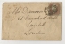 UK - 1847 COVER 1p. RED-BROWN Paper BLUE -JUMBO MARGINS-from LIVERPOOL To LONDON - BRUNSWICK Cancel Alongside -VF COVER - Brieven En Documenten