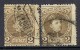 Dos Sellos 2 Cts Alfonso XIII 1901. Variedad Numeracion, Num 241 I º - Usados