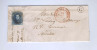 619/18 - Lettre TP Médaillon SOLRE SUR SAMBRE 1853 Vers STAVELOT - Boite Rurale G Origine MERBES LE CHATEAU - Rural Post