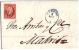 1857, 6 De Mayo, Carta Sencilla De Burgos A Madrid, Al Dorso, Fechador Muy Interesante De Llegada - Brieven En Documenten