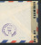 Honduras 1945 YT B1 (Cruz Roja), A129 (orquidea), 261 (habilitado) CENSURADO, Circulado A N.Y.  2 Scan - Honduras