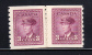 Canada Scott #266 MH Paste-up Pair 3c Rose Violet - George VI War Issue - Coil Stamps