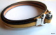 Bracelet En Cuir De 5mm Doré Superbe Fermoir Fer à Cheval Plaqué Argent  Longueur Totale Environ 38,5cms, Il Sera Parfai - Bracelets